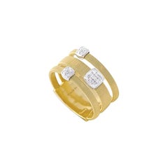 Marco Bicego Masai Bague à 3 brins en or blanc 18 carats avec diamants AG326 B1 YW M5 
