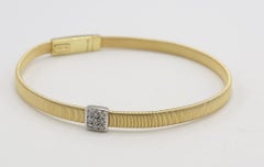 Marco Bicego Masai Single Station Natural Diamond Bracelet 18 Karat Yellow Gold