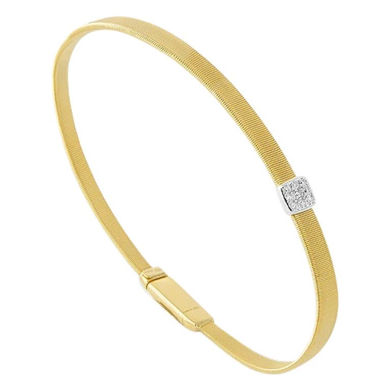 Marco Bicego Masai Yellow Gold and diamonds Bracelet BG731 B YW M5 For Sale