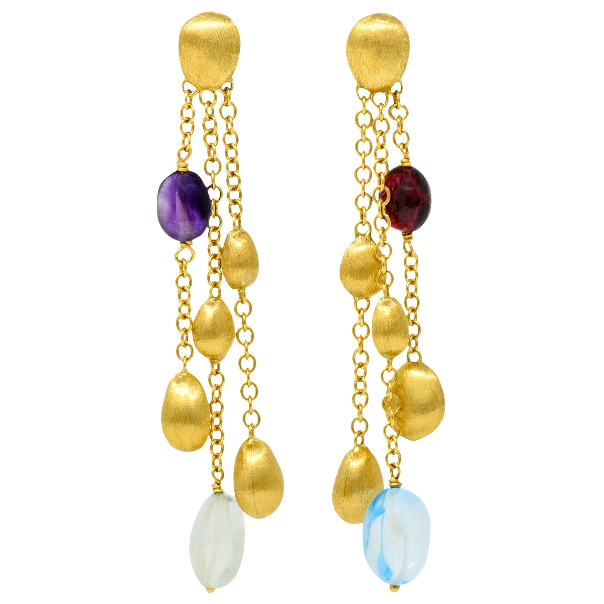 Marco Bicego Africa Yellow Gold Drop Earrings at 1stDibs