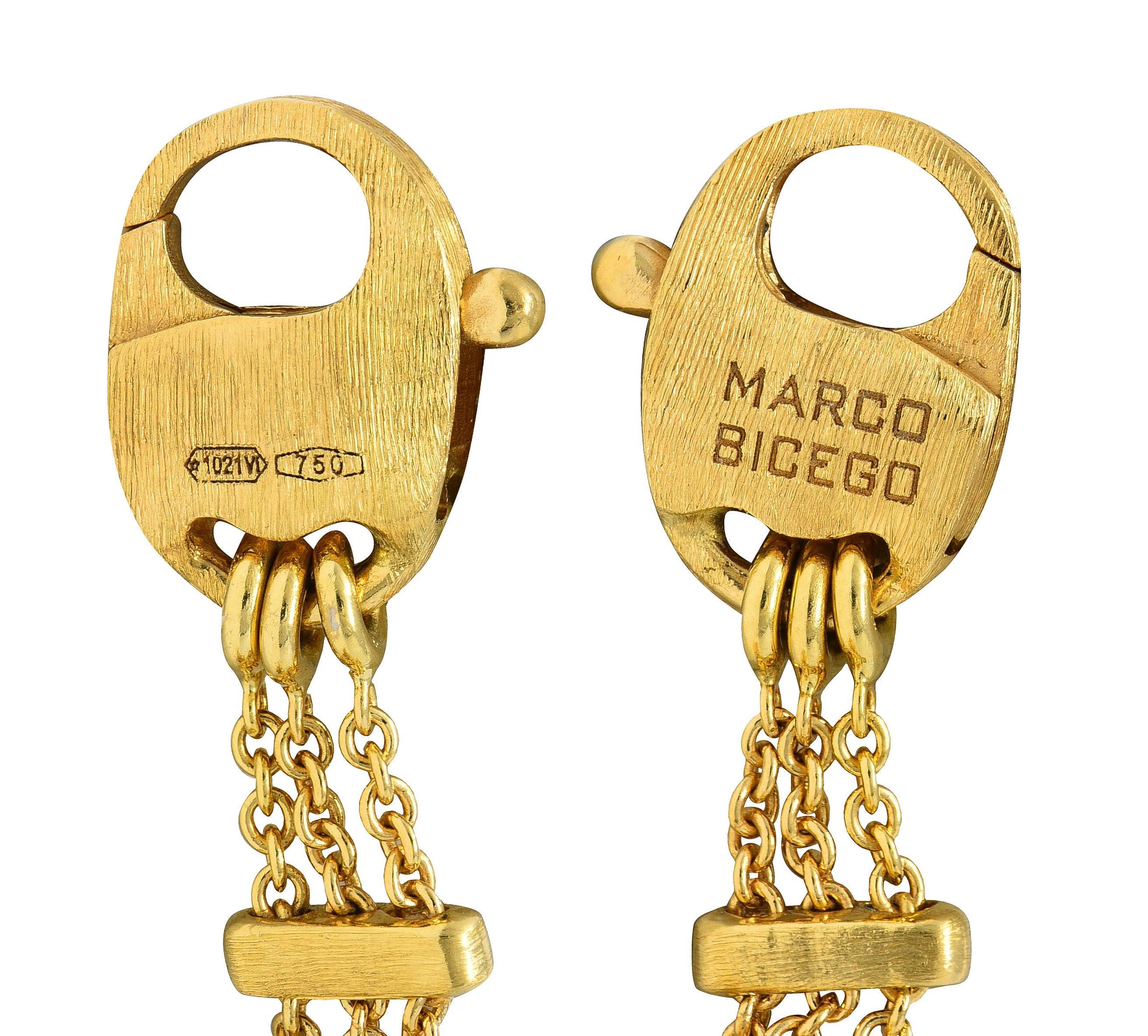 Marco Bicego Bracelet multi-pierres Paradise en or jaune 18 carats Unisexe en vente