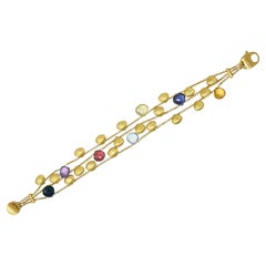 Marco Bicego Multi-Gem 18 Karat Gelbgold Paradise Mehrreihiges Armband Paradise Multi-Strand