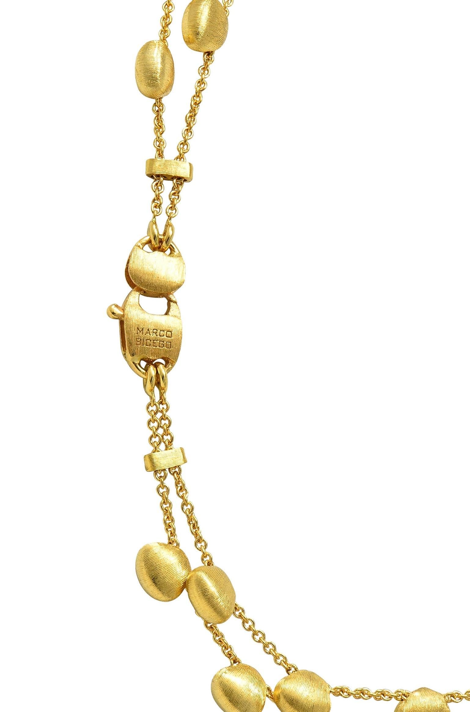 Marco Bicego Multi-Gem Diamond 18 Karat Two-Tone Gold Paradise Lariat Necklace 6