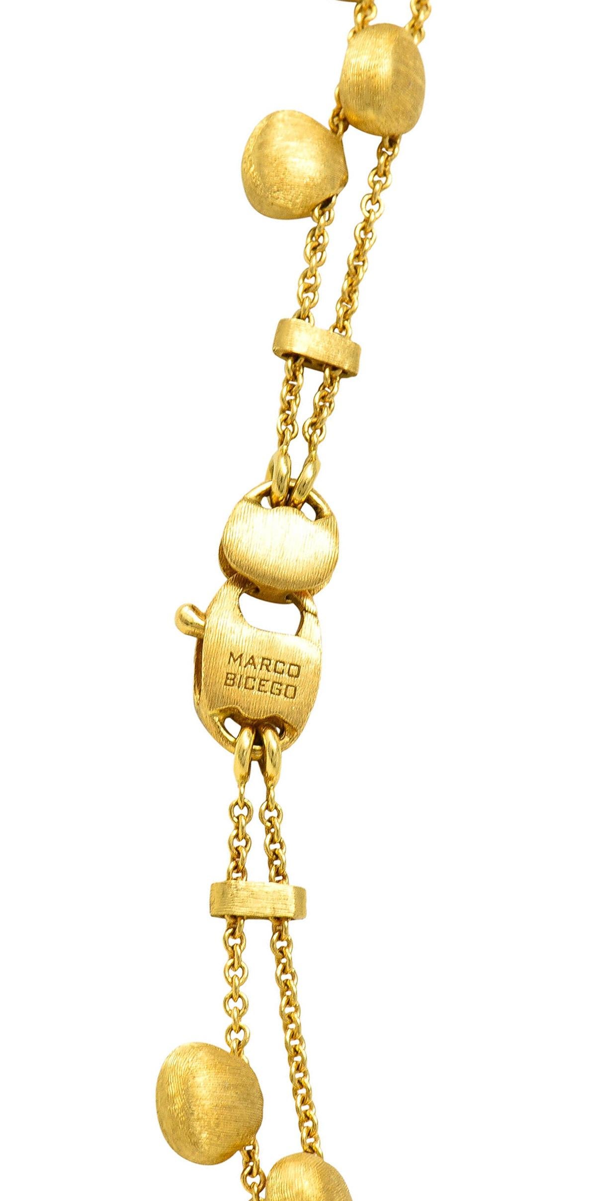 Marco Bicego Multi-Gem Diamond Topaz 18 Karat Gold Confetti Tassel Necklace 3