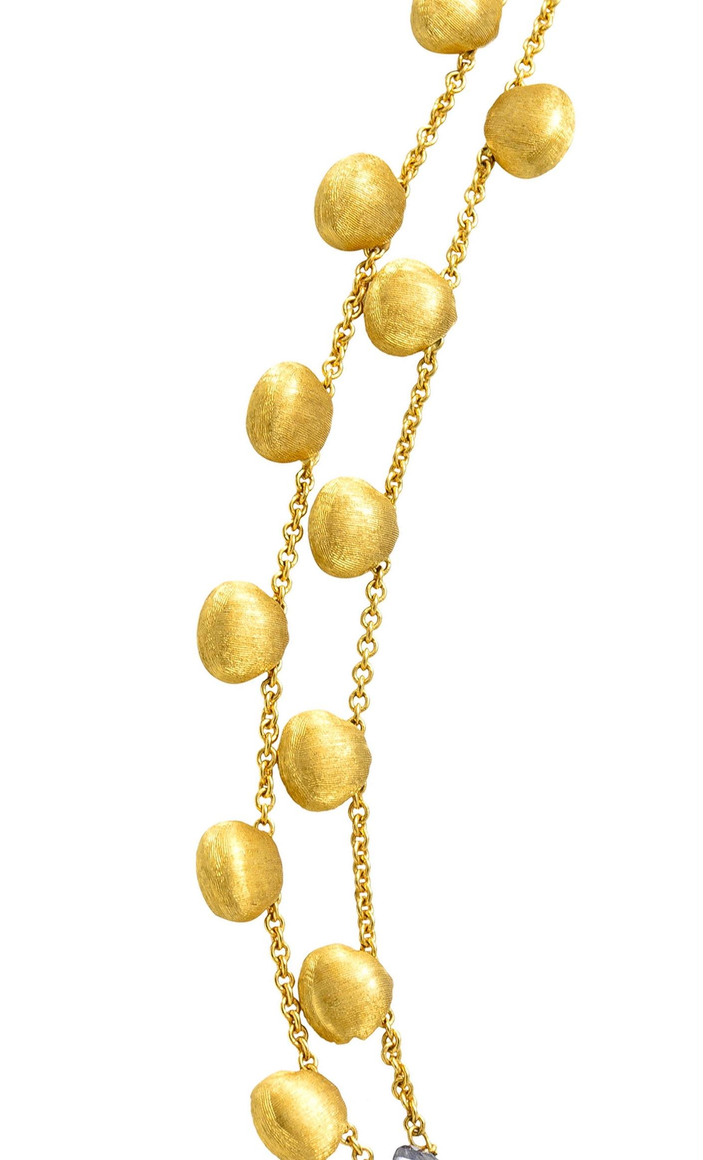 Marco Bicego Multi-Gem Diamond Topaz 18 Karat Gold Confetti Tassel Necklace 2
