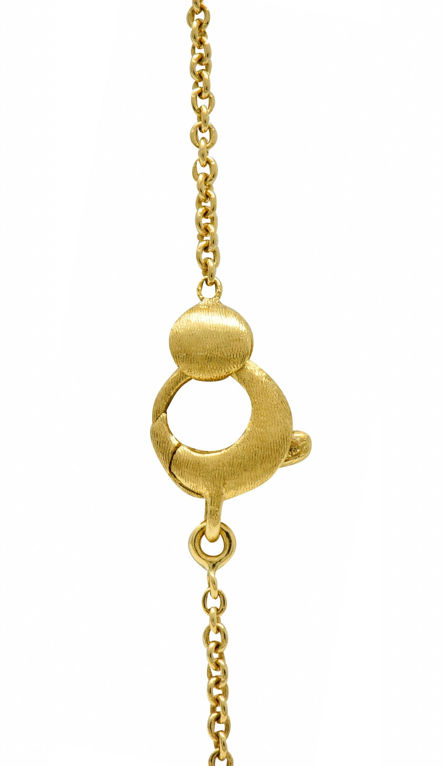 Women's or Men's Marco Bicego Multi-Gem Topaz Beryl 18 Karat Gold Long Chain Confetti Necklace