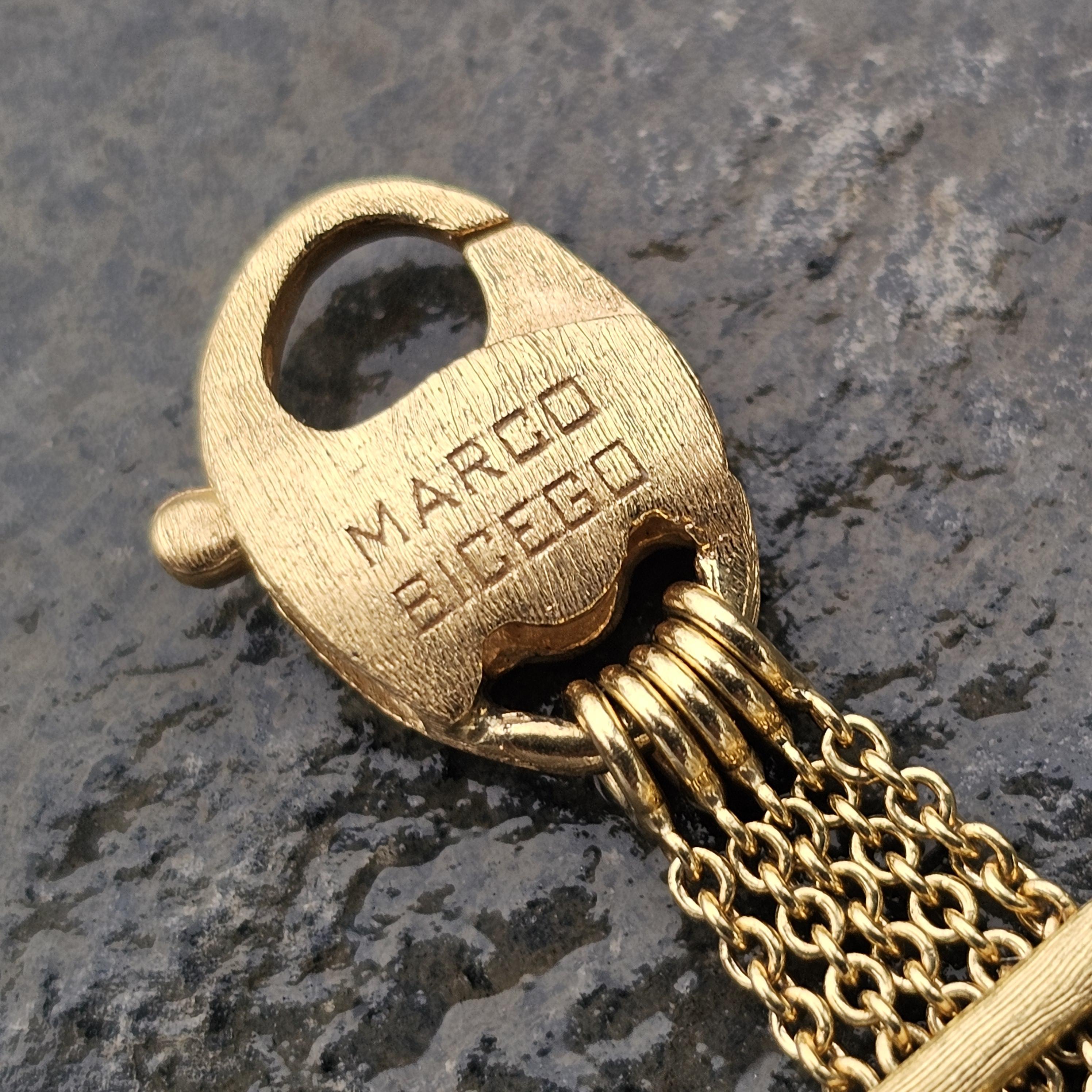 Marco Bicego Multi Gemstone Bracelet 5 Row 18k Yellow Gold 7.5