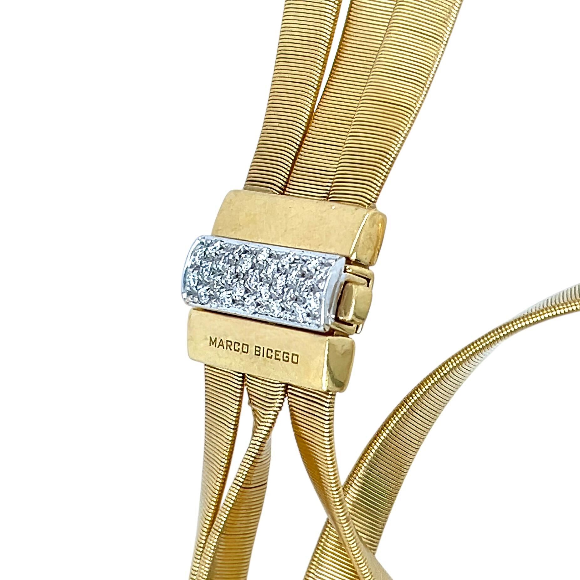 Marco Bicego - Collana con diamanti in oro a più fili In condizioni buone in vendita a New York, NY