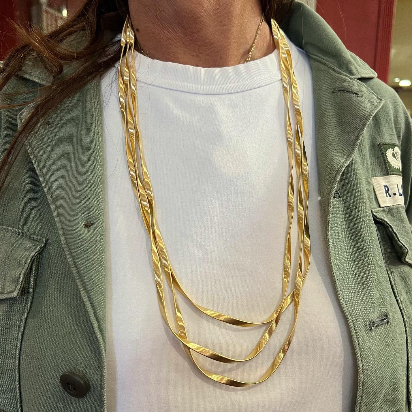 Donna Marco Bicego - Collana con diamanti in oro a più fili in vendita
