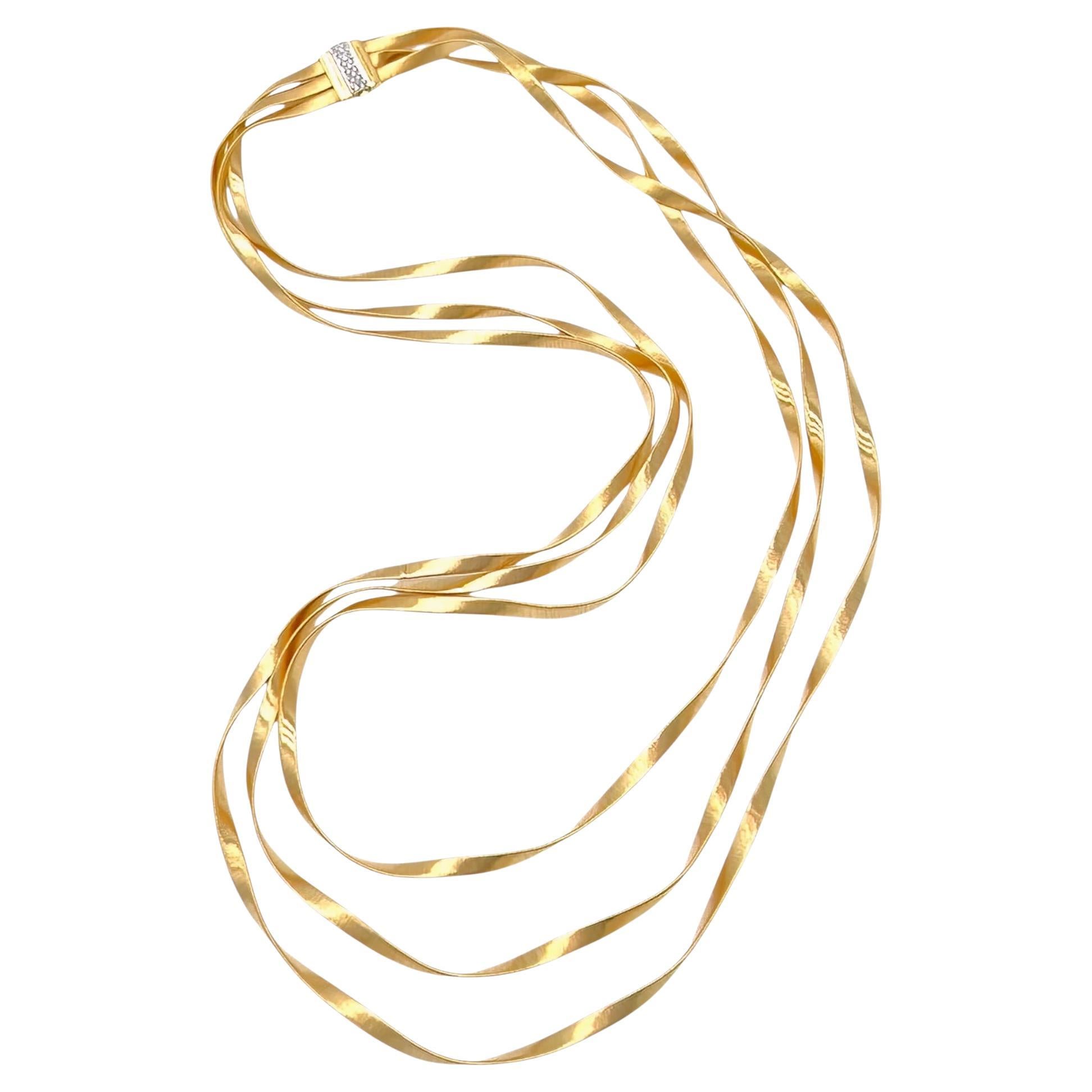 Marco Bicego - Collana con diamanti in oro a più fili in vendita
