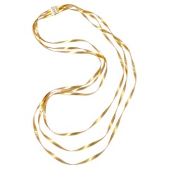 MARCO BICEGO Multi Strand Gold Diamond Necklace