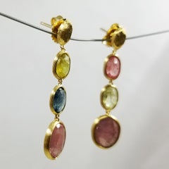 Marco Bicego Multi-Color Sapphire Drop Earrings