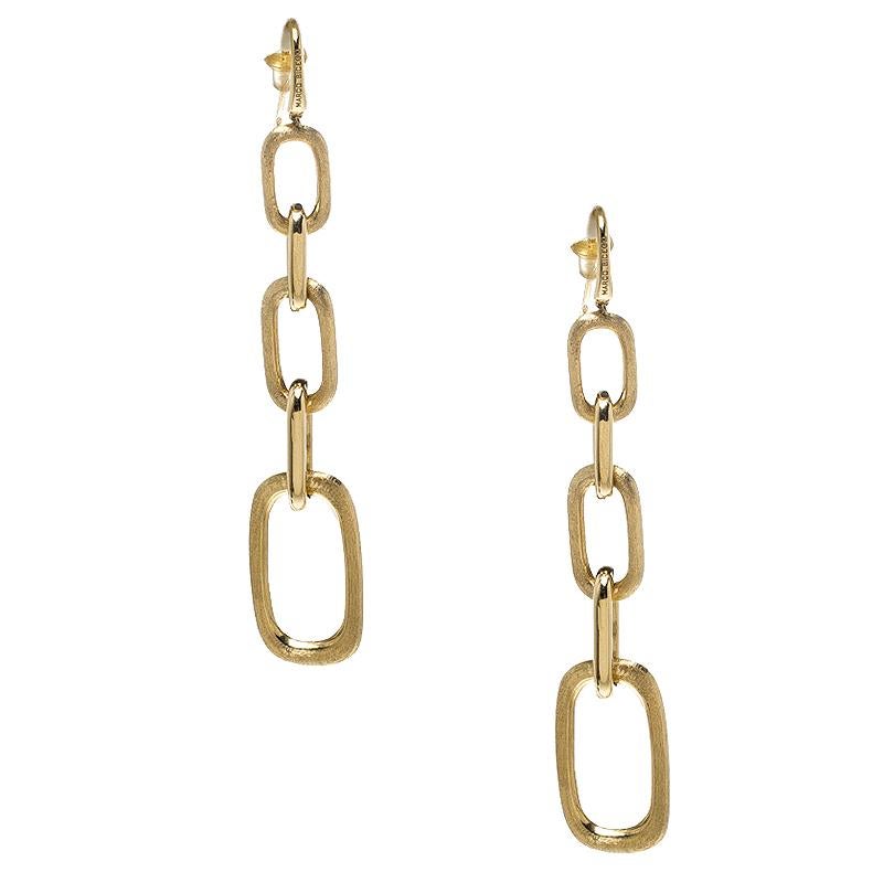 Marco Bicego Murano 18K Yellow Gold Graduating Link Drop Earrings (Zeitgenössisch)