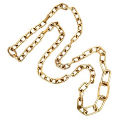 Marco Bicego Murano Brushed & Polished Link Necklace Bracelet 18K 67.8 Grams 36"