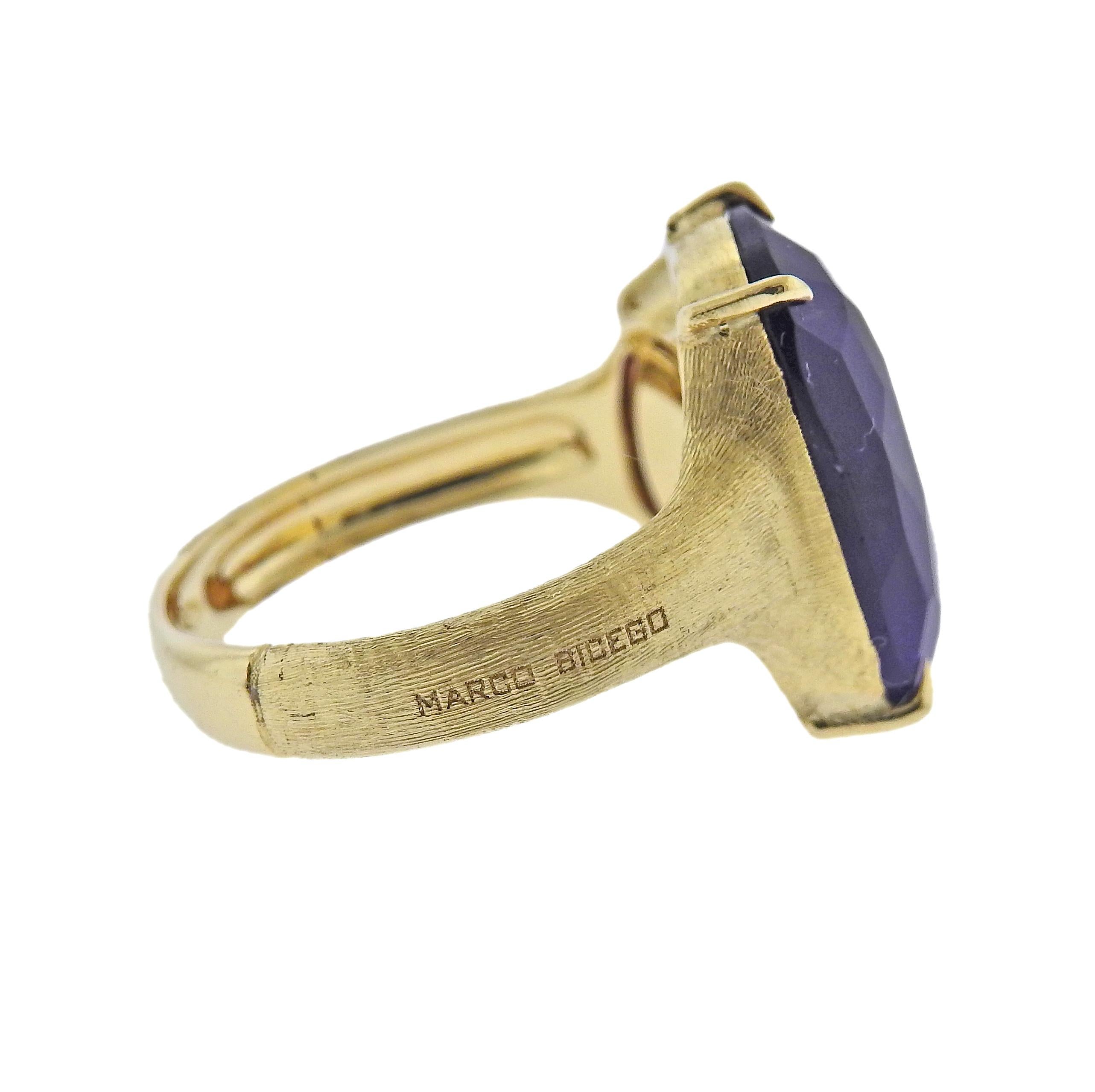 Women's Marco Bicego Murano Gold Amethyst Rhodolite Large Ring For Sale