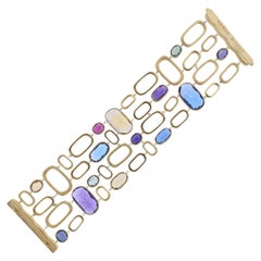 Marco Bicego Bracciale A Link in oro misto a pietre preziose di Murano