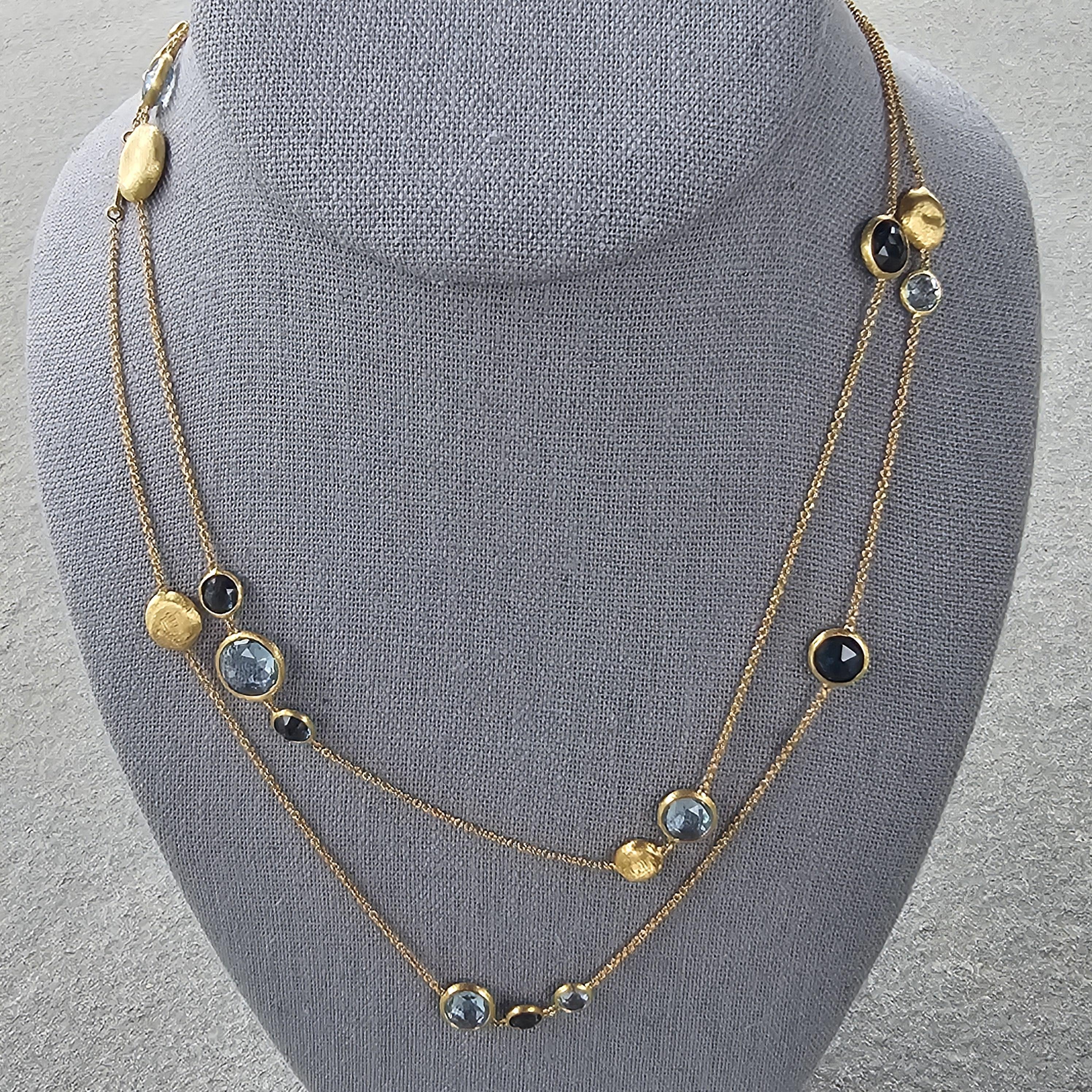 Marco Bicego Necklace Jaipur Color Long Mixed Topaz 36