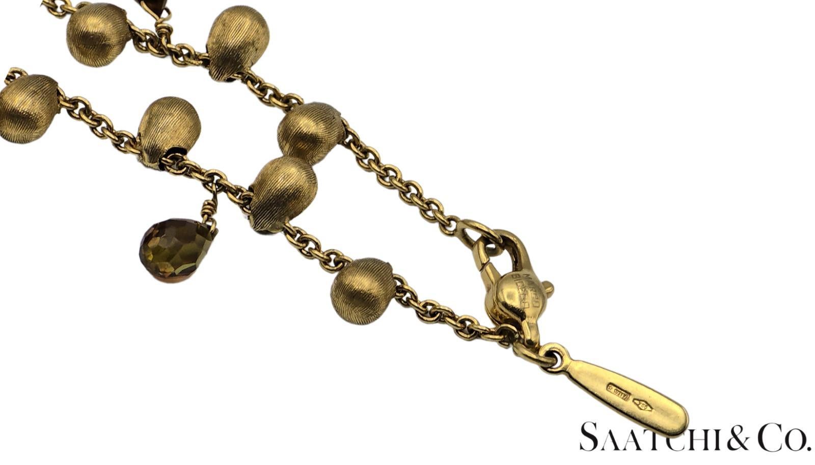 MARCO BICEGO - Collier - Or jaune 18 carats : Perle et pierre naturelle multicolore en vente 2