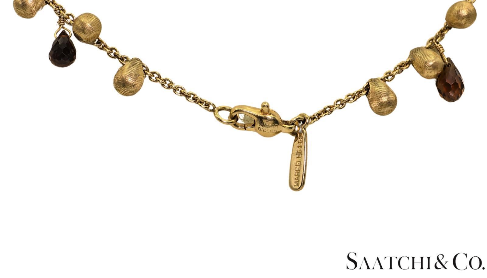 MARCO BICEGO - Collier - Or jaune 18 carats : Perle et pierre naturelle multicolore en vente 3