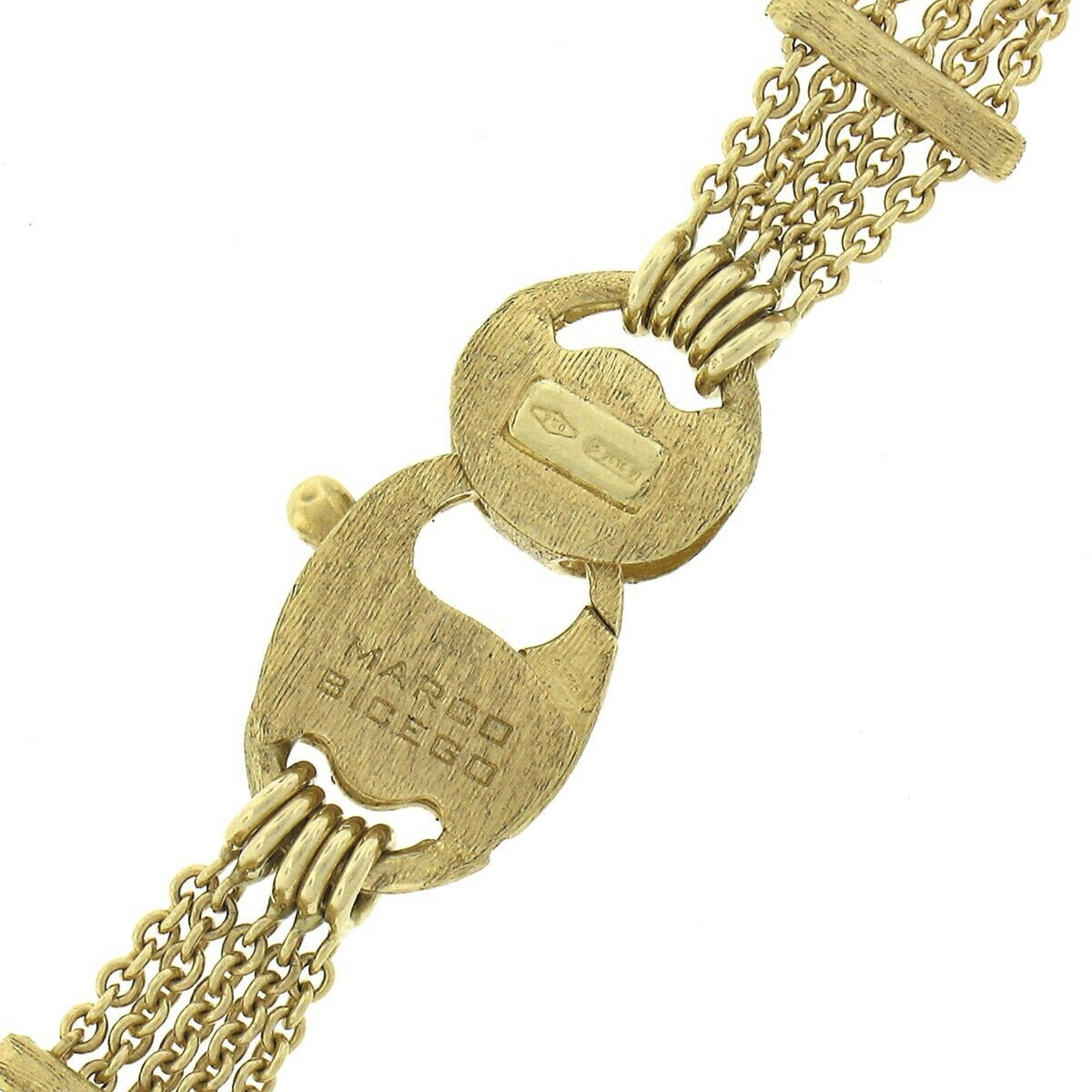 Women's Marco Bicego Paradise 18k Gold Multi Gemstone 5 Strand Layered Necklace