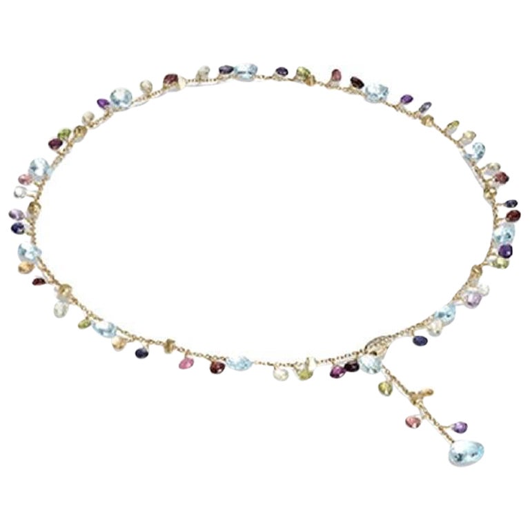 Marco Bicego Paradise 18K Yellow Gold & Mixed Gemstones Necklace CB2586MIX01T