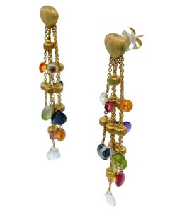 Marco Bicego Paradise - Orecchino a 4 fili con gemme miste in oro giallo 18 ct.