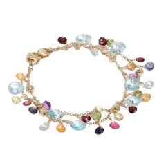 Marco Bicego Paradise Bracelet à double rang avec topaze bleue et pierres mixtes BB2594