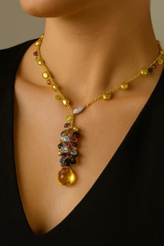 Marco Bicego Paradise Collection 18kt Yellow & White Gold Lariat Necklace