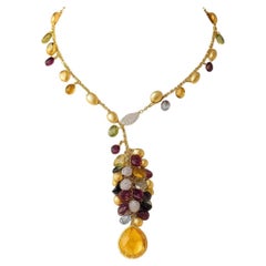 Collar Lariat Marco Bicego Paradise Collection Oro Amarillo y Blanco 18kt