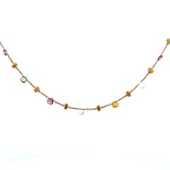 Marco Bicego Paradise Gemstone Necklace 18k Yellow Gold 18"