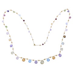 Marco Bicego Paradise Gold Mixed Gemstone Long Necklace