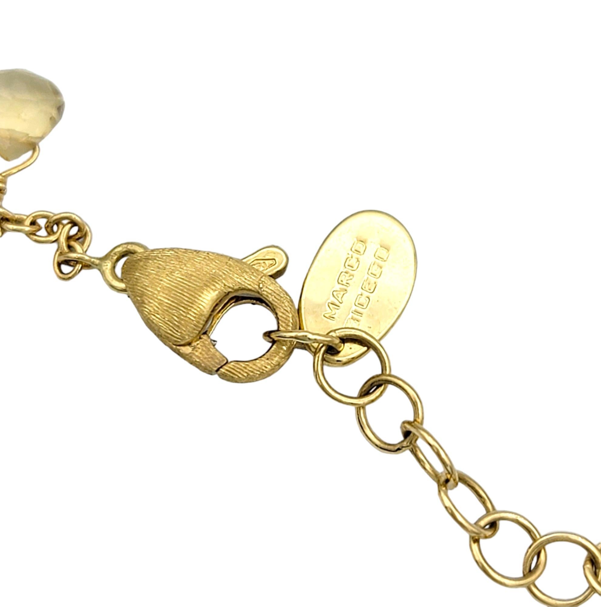 Marco Bicego Paradise Collier de pierres précieuses multicolores serties en or jaune 18 carats Excellent état à Scottsdale, AZ