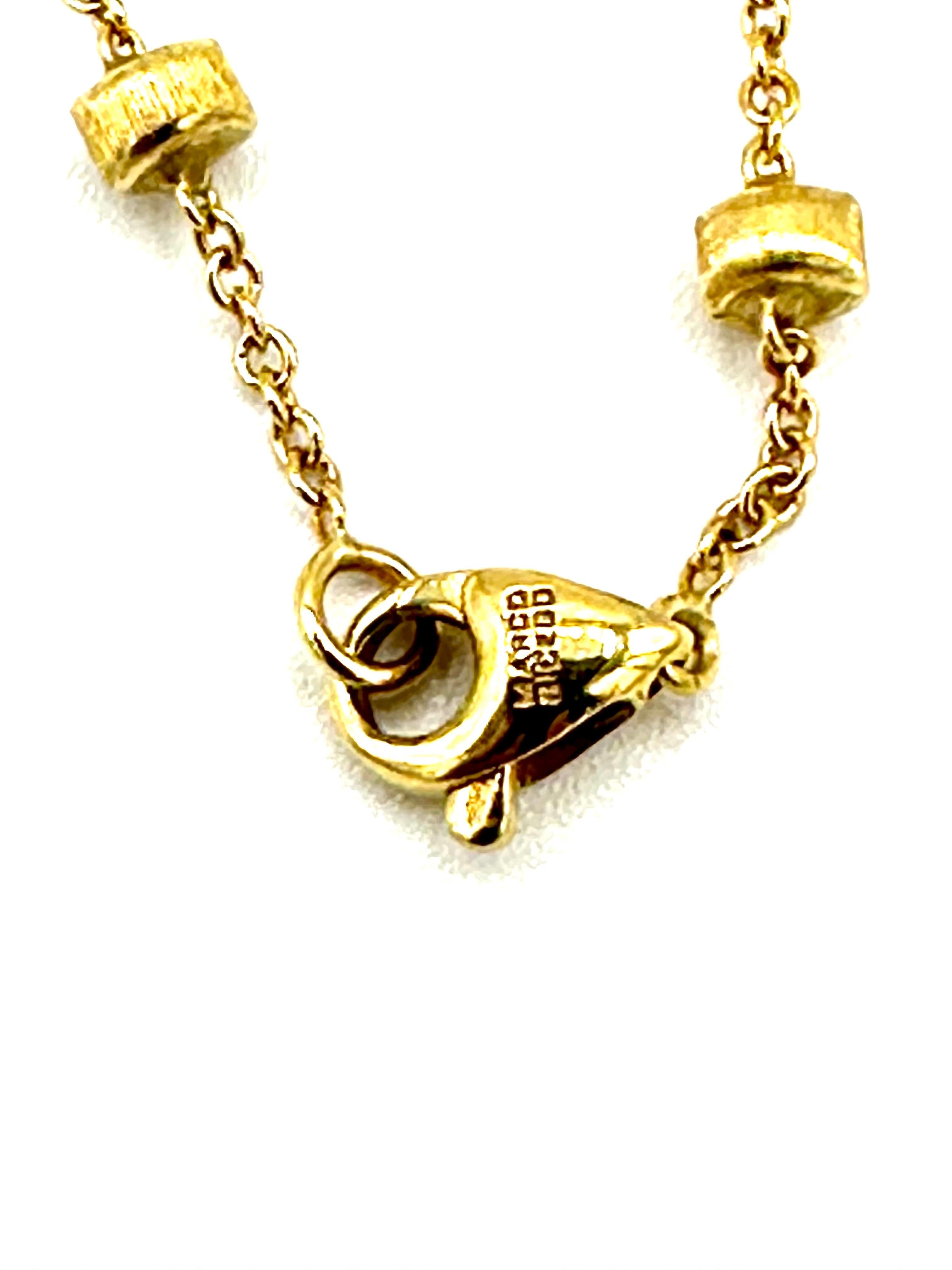 Marco Bicego Paradise Multicolor Gemstone Pearl and 18K Yellow Gold Necklace In Excellent Condition In Chevy Chase, MD