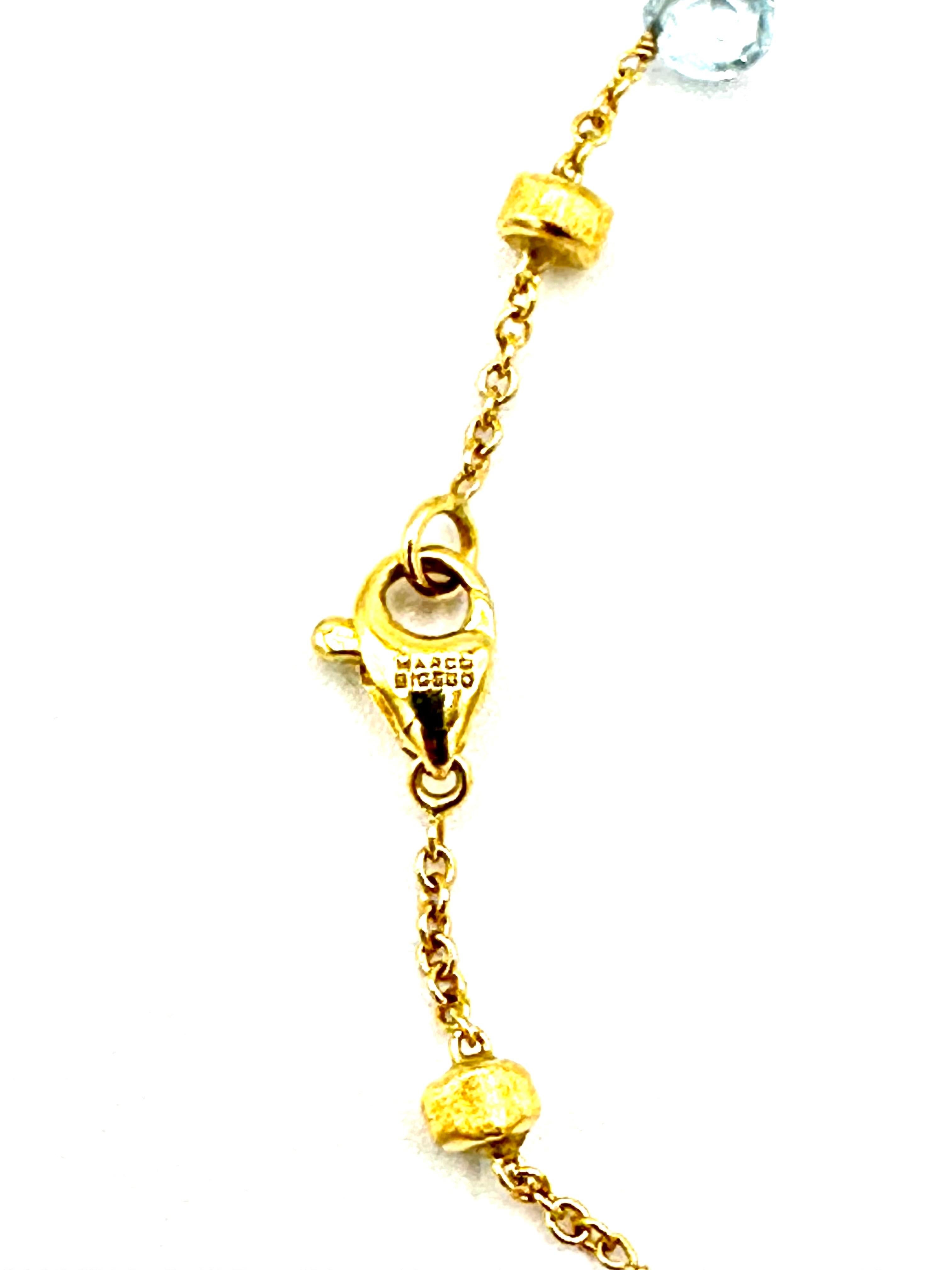 Women's or Men's Marco Bicego Paradise Multicolor Gemstone Pearl and 18K Yellow Gold Necklace