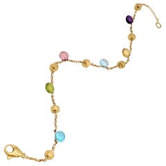 Bracelet simple en or jaune et pierres mixtes Marco Bicego 'Paradise'