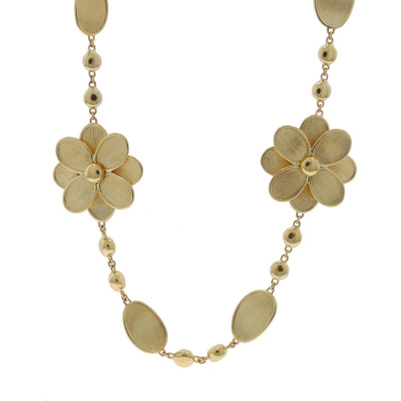 Prezzo al dettaglio: 29.950 dollari

Marchio: Marco Bicego
Collection'S: Petali

Contenuto del metallo: Oro giallo 18k

Stile: Stazione
Stile della catena: Cavo con perline
Tipo di chiusura: Chiusura a moschettone
Tema: Floreale
Caratteristiche: