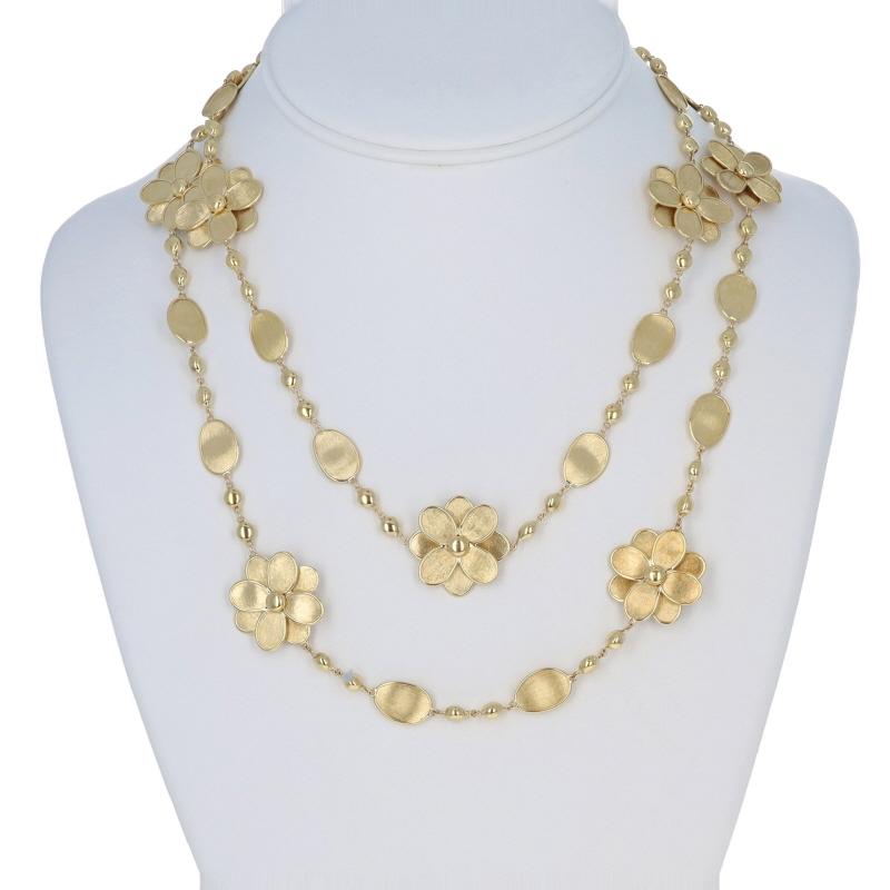 Marco Bicego Petali Collana a Stazione con Finiture Spazzolate Lisce 38