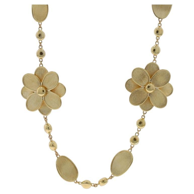 Marco Bicego Petali Collana a Stazione con Finiture Spazzolate Lisce 38" Oro Giallo 18k
