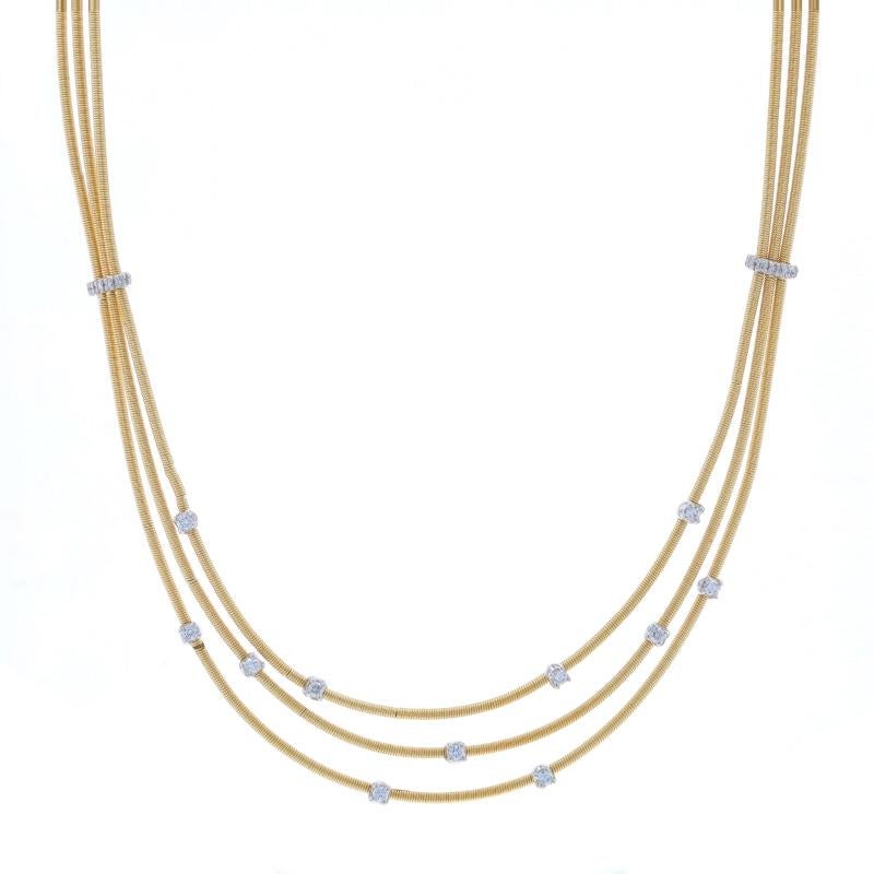 Verkaufspreis: $7950

Marke: Marco Bicego
Collection'S: Santorini
Entwurf: Multi-Strang

Metallgehalt: 18k Gelbgold & 18k Weißgold

Informationen zu Stein
Natürliche Diamanten
Karat(e): .50ctw
Schliff: Runder Brillant

Karat gesamt: .50ctw

Stil: