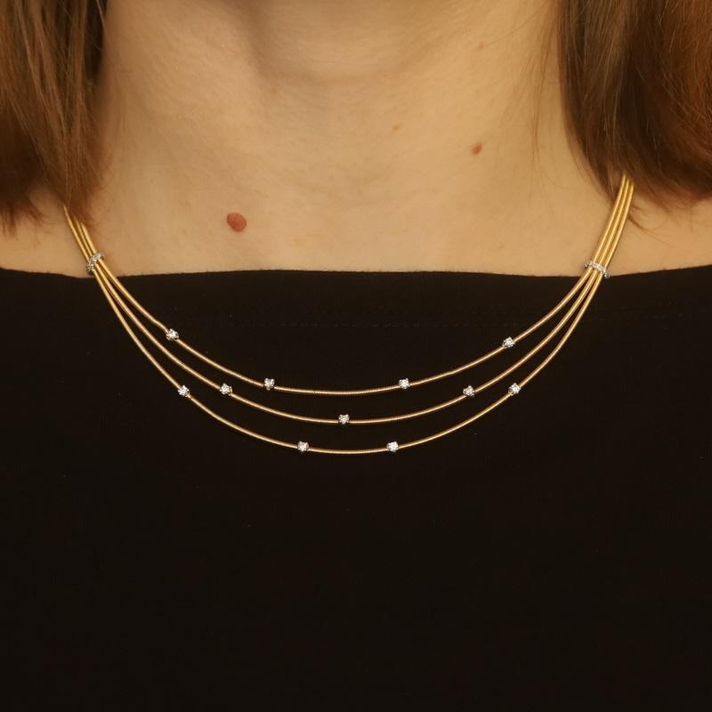 Marco Bicego Santorini Mehrreihige Diamant-Halskette 16