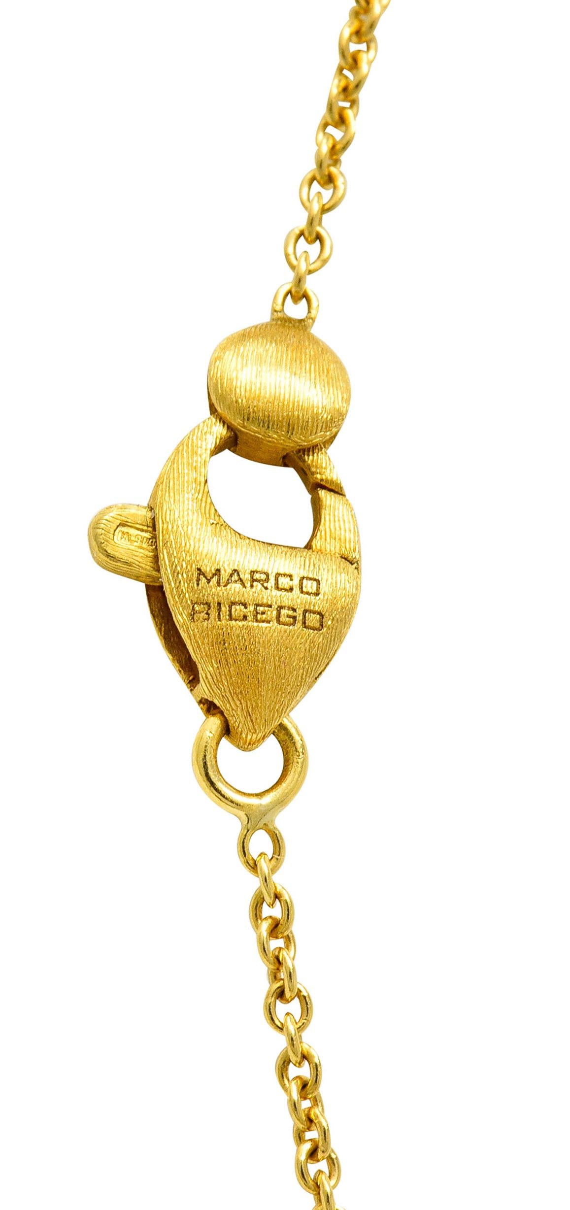 Women's or Men's Marco Bicego Sapphire 18 Karat Yellow Gold Confetti Necklace