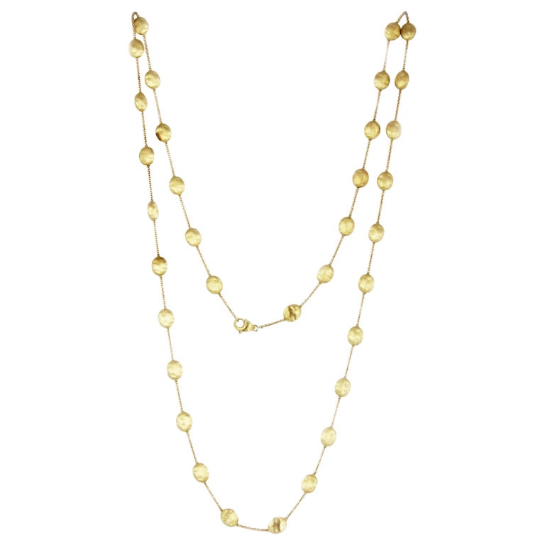 Marco Bicego Siviglia 18 Carat Yellow Gold Long Necklace at 1stDibs
