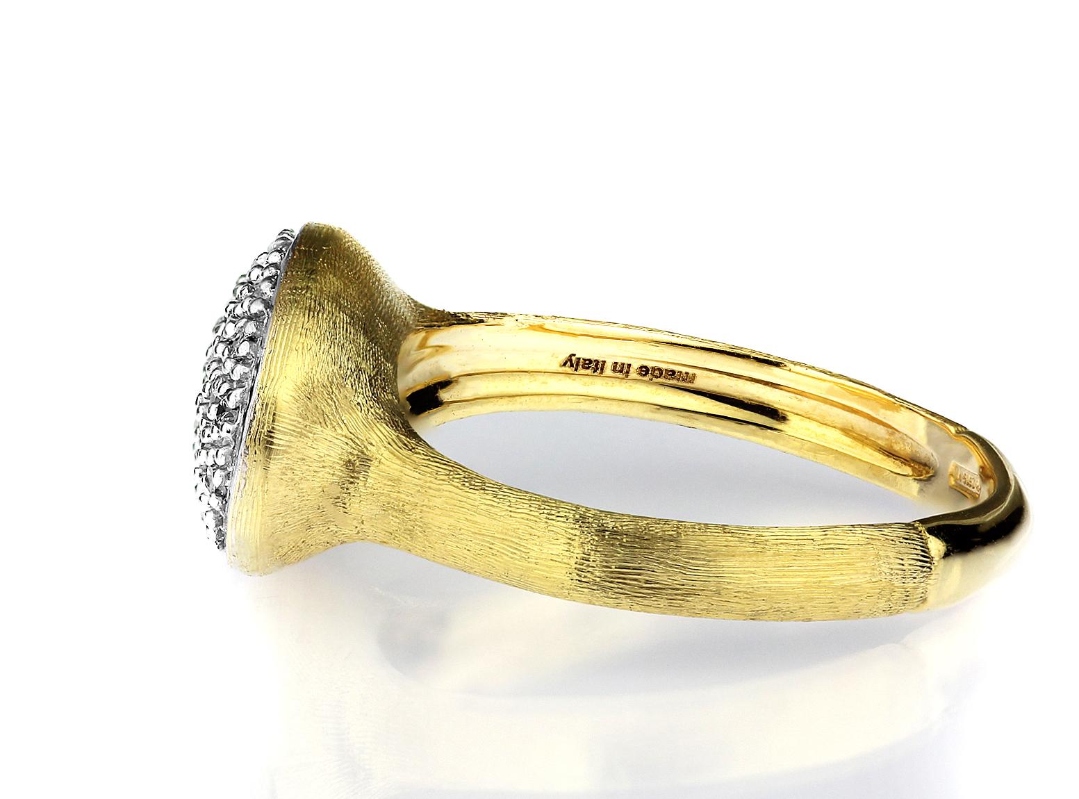 Modern Marco Bicego, Siviglia 18 K Yellow & White Gold 0.21 Ct Diamond Ring