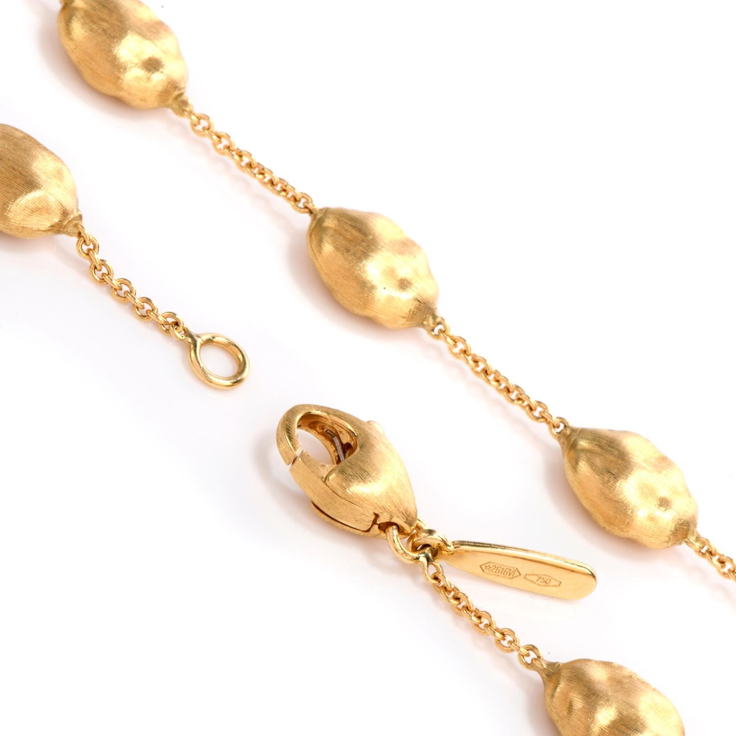 Marco Bicego Siviglia 18 Karat Long Necklace In Excellent Condition In Miami, FL