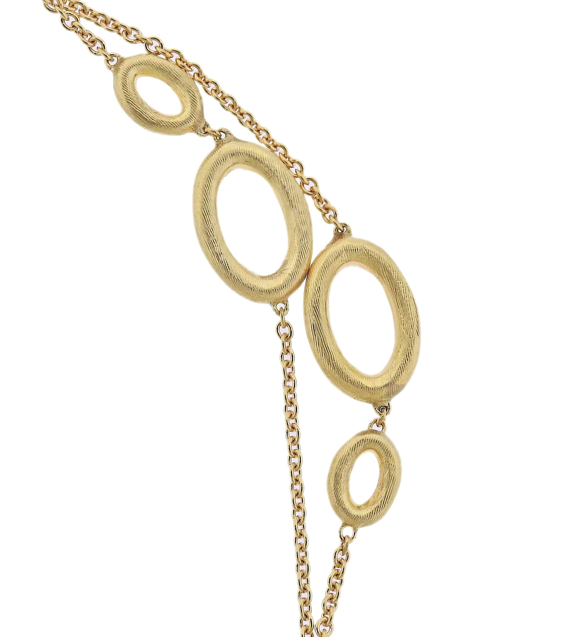 Women's Marco Bicego Siviglia 18k Gold Long Oval Link Necklace For Sale