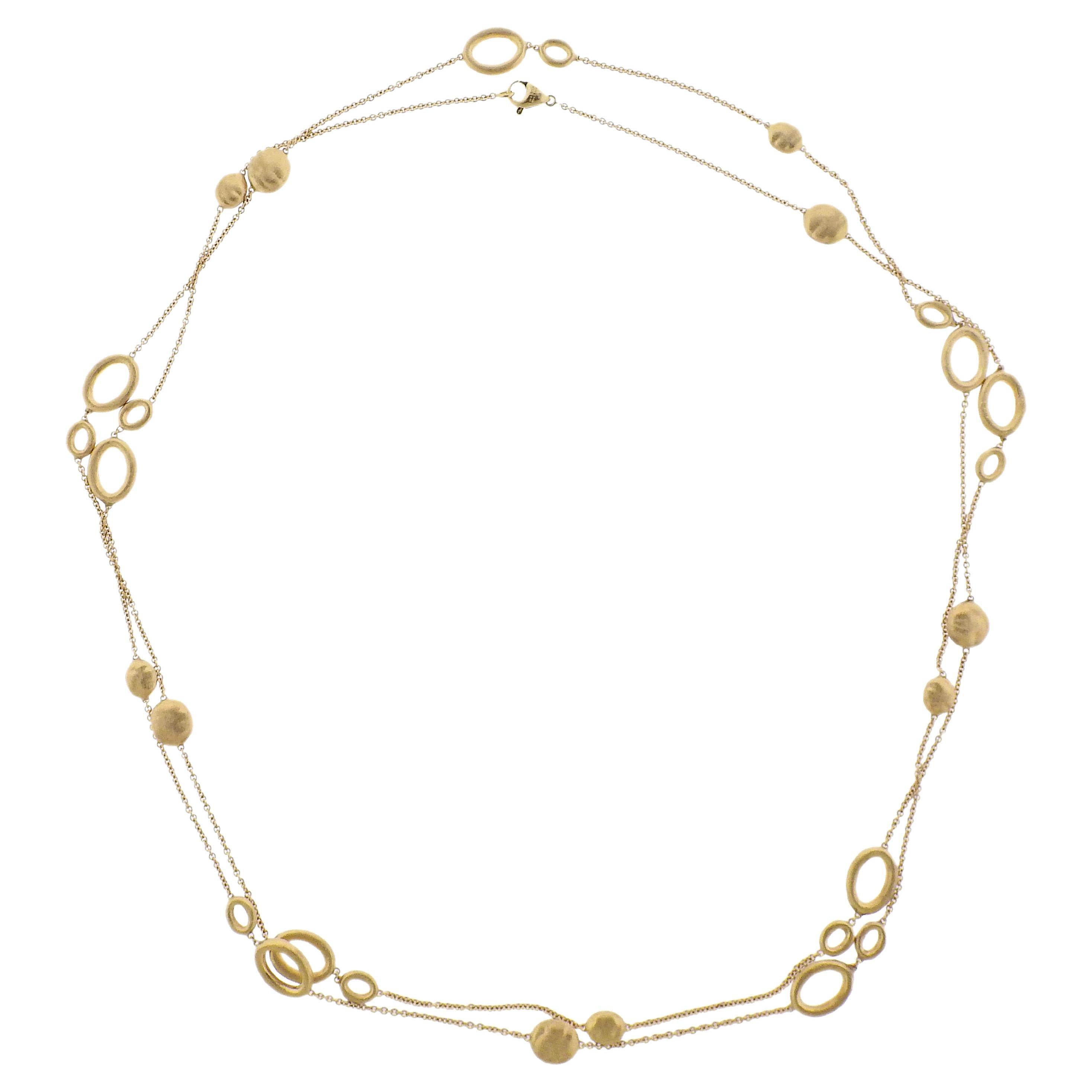 Marco Bicego Siviglia 18k Gold Long Oval Link Necklace For Sale