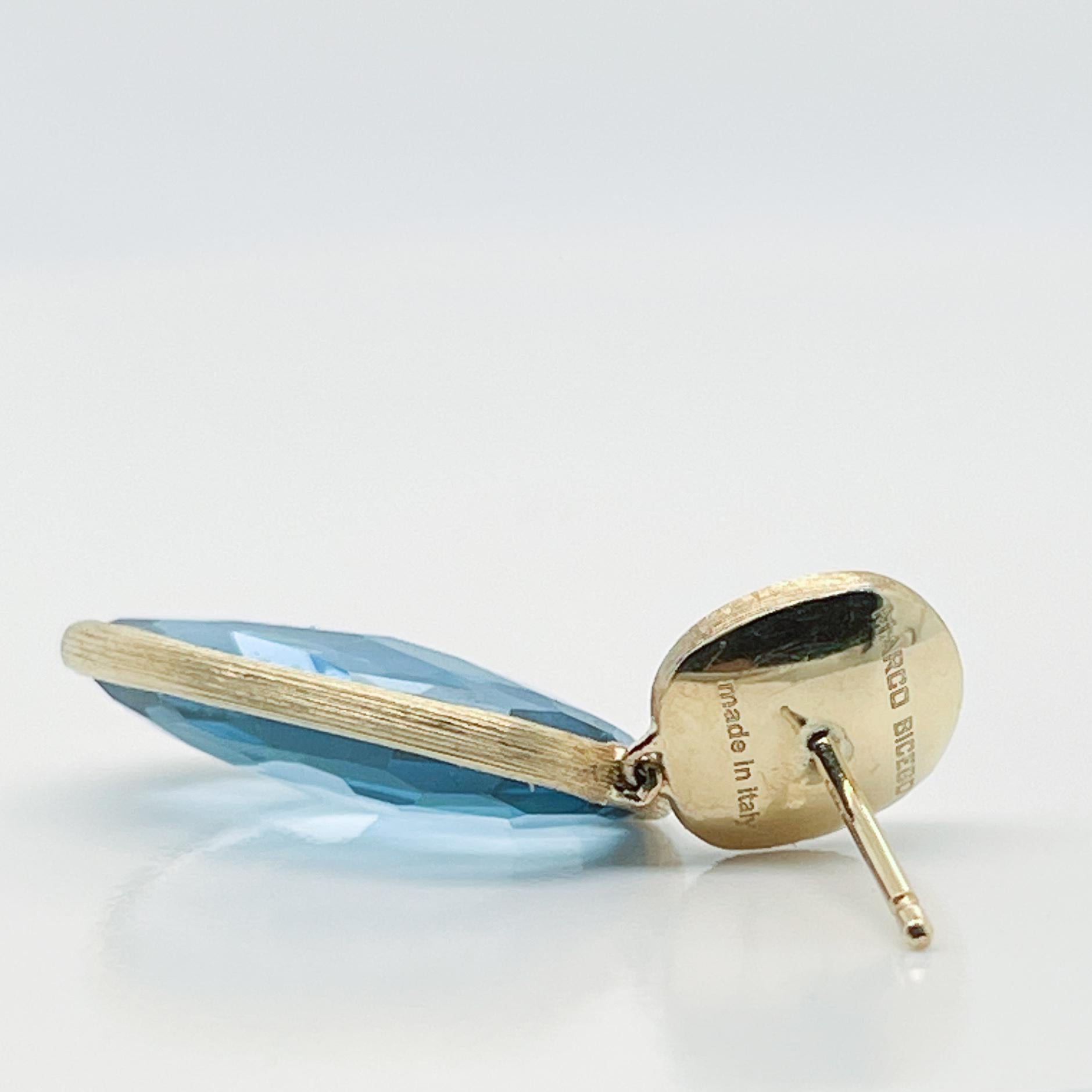 Marco Bicego Siviglia 18K Gold, Topas & Turmalin 2-Stein-Tropfen-Ohrringe 7