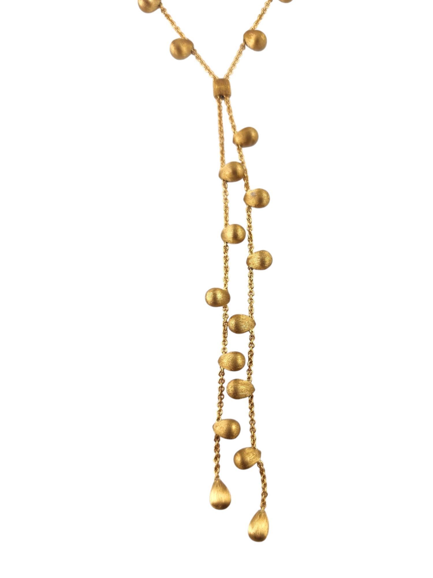Marco Bicego Siviglia 18K Yellow Gold Beaded Y Necklace

This gorgeous Y necklace by amazing designer Marco Bicego was meticulously crafted from 18K yellow gold for a beautiful finish that will look amazing on anybody!

Length: 16 3/4