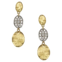 Marco Bicego Siviglia 18k Yellow Gold & Diamond Triple Drop Earrings OB1234 B YW