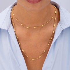 Marco Bicego Siviglia Textured Yellow Gold Long Station Necklace